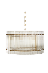 Clear Fluted Glass Chandelier by Splendido Kore, alternate view 3