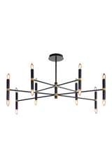 Black Tubes 16-Light Chandelier by Splendido Briggs