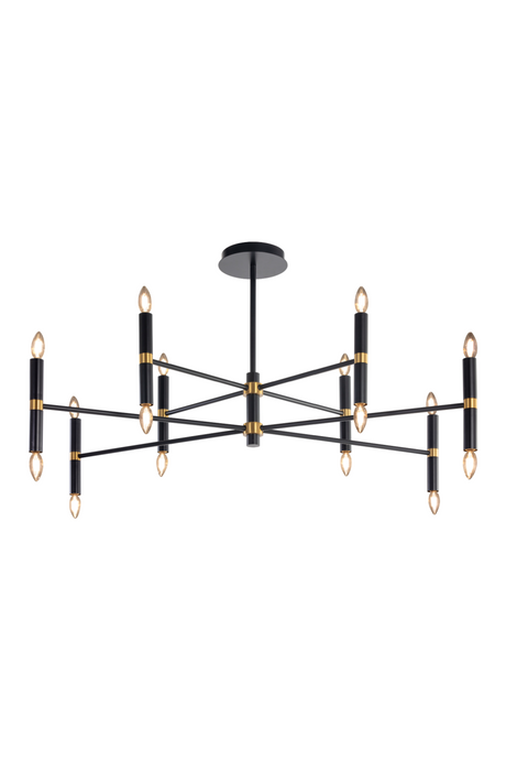 Black Tubes 16-Light Chandelier by Splendido Briggs
