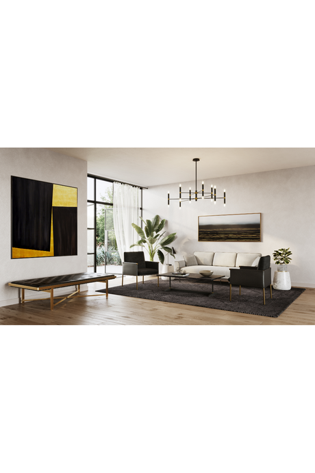 Black Tubes 16-Light Chandelier by Splendido Briggs, alternate view 7