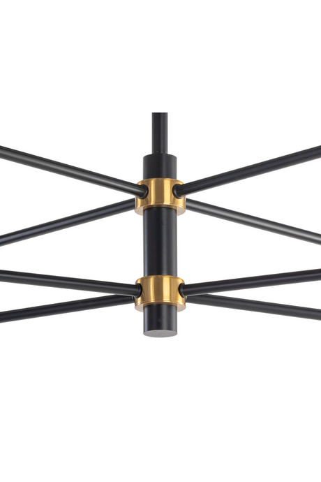 Black Tubes 16-Light Chandelier by Splendido Briggs, alternate view 4
