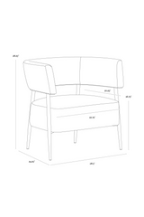 Antique Brass Legs Lounge Chair by Splendido Maestro Accent Chair, alternate view 30