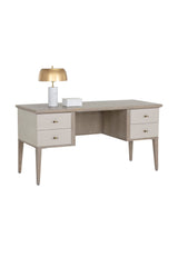 Cream Shagreen 4-Drawer Desk by Splendido Pattinson, alternate view 4