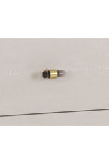 Cream Shagreen 4-Drawer Desk by Splendido Pattinson, alternate view 5