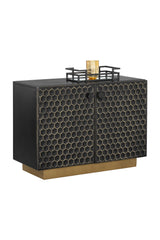 Black Iron Honeycomb Pattern Sideboard by Splendido Hive, alternate view 4