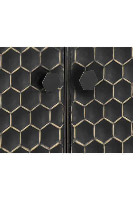 Black Iron Honeycomb Pattern Sideboard by Splendido Hive, alternate view 5