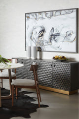 Black Iron Honeycomb Pattern Sideboard by Splendido Hive, alternate view 10