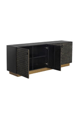 Black Iron Honeycomb Pattern Sideboard by Splendido Hive, alternate view 11
