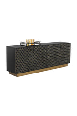 Black Iron Honeycomb Pattern Sideboard by Splendido Hive, alternate view 12