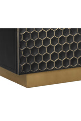 Black Iron Honeycomb Pattern Sideboard by Splendido Hive, alternate view 13