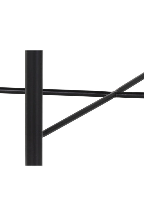 Black Leather Cord Stool by Splendido Riz Accent Stool, alternate view 5