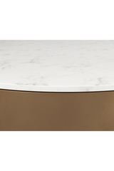 Round White Marble Coffee Table by Splendido Zelda, alternate view 4