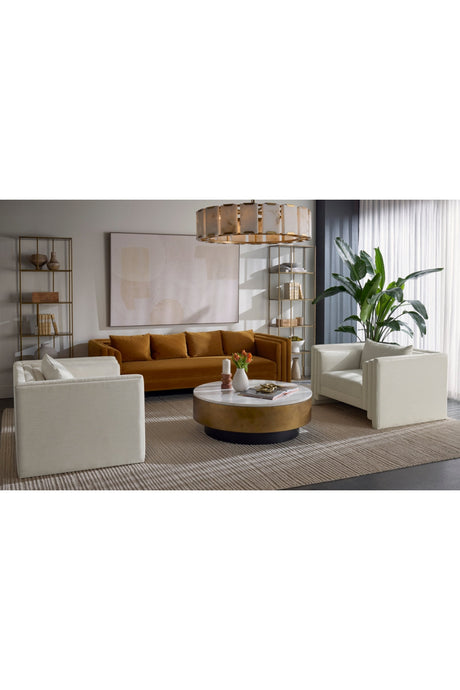Round White Marble Coffee Table by Splendido Zelda, alternate view 6