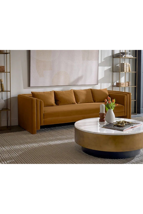 Round White Marble Coffee Table by Splendido Zelda, alternate view 10