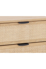 Black Oak Nightstand with Rattan Drawers by Splendido Avida, alternate view 5