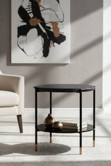 Black 2-Layer Indoor/Outdoor Side Table by Splendido Zuma, alternate view 8