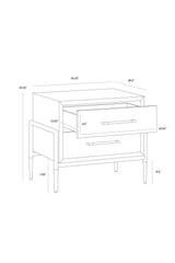 Acacia Veneer 2-Drawer Nightstand by Splendido Weldrick, alternate view 20