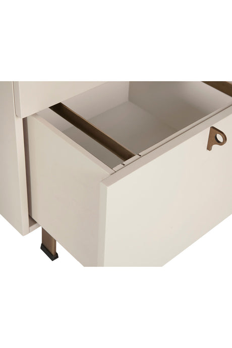 Cream Wooden 3-Drawer Desk by Splendido Celine, alternate view 6
