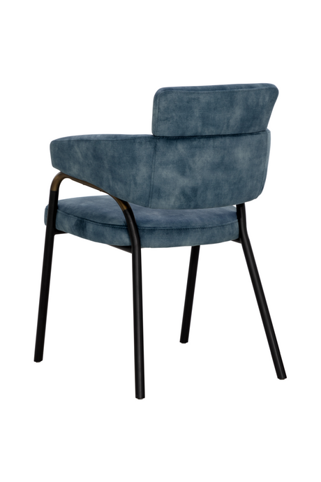 Blue Fabric Dining Armchair by Splendido Sharqui Dining Chair, alternate view 5