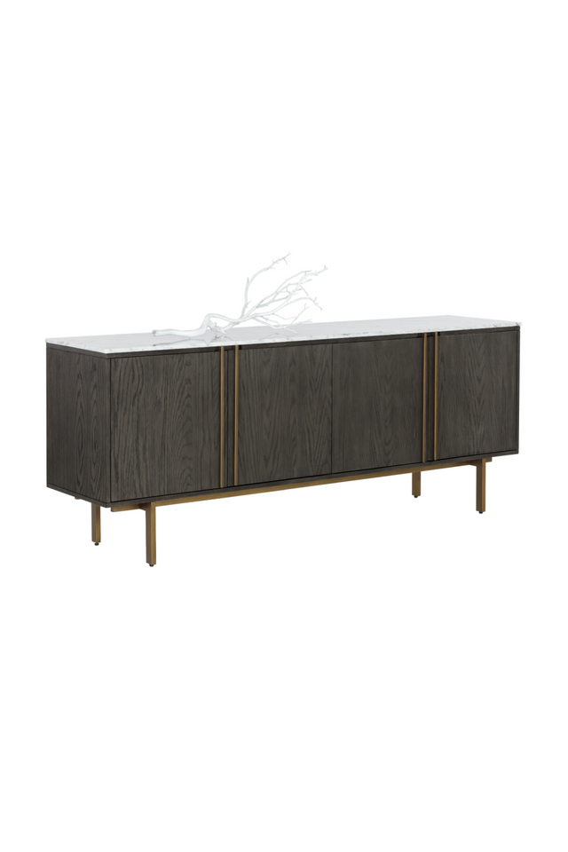 Weathered Oak 4-Door Sideboard by Splendido Briar