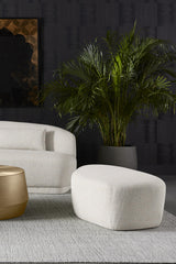Curved Upholstered Ottoman by Splendido Soraya, alternate view 2