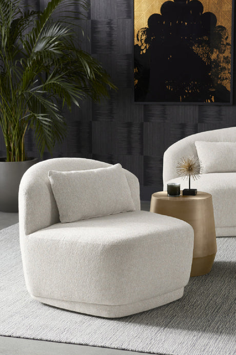 Armless Swivel Lounge Chair by Splendido Soraya Accent Chair, alternate view 2