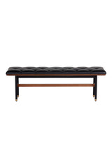 Black Leather Look Bench by Splendido Staten