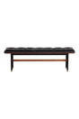 Black Leather Look Bench by Splendido Staten
