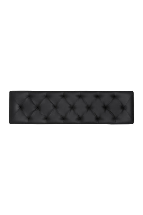 Black Leather Look Bench by Splendido Staten, alternate view 6