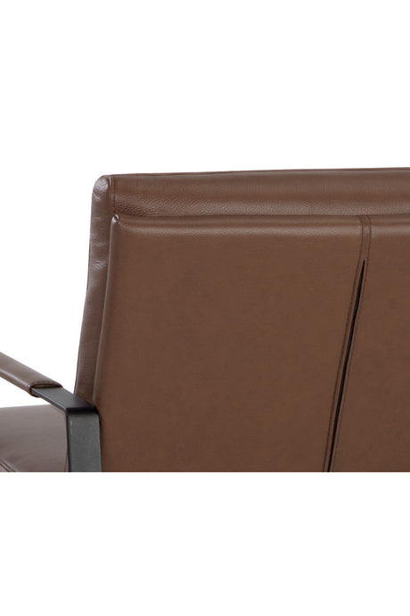 Brown Leather Industrial Lounge Chair by Splendido Sterling Accent Chair, alternate view 8