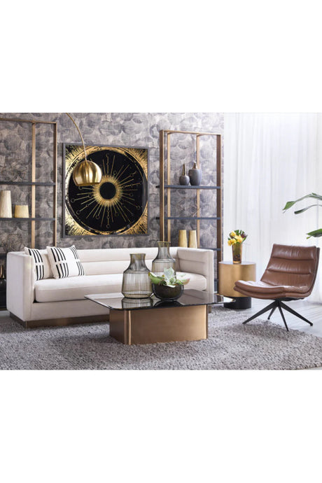 Curved Swivel Lounge Chair by Splendido Keller Accent Chair, alternate view 9