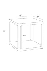 Solid Oak Square Side Table by Splendido Doncaster, alternate view 6