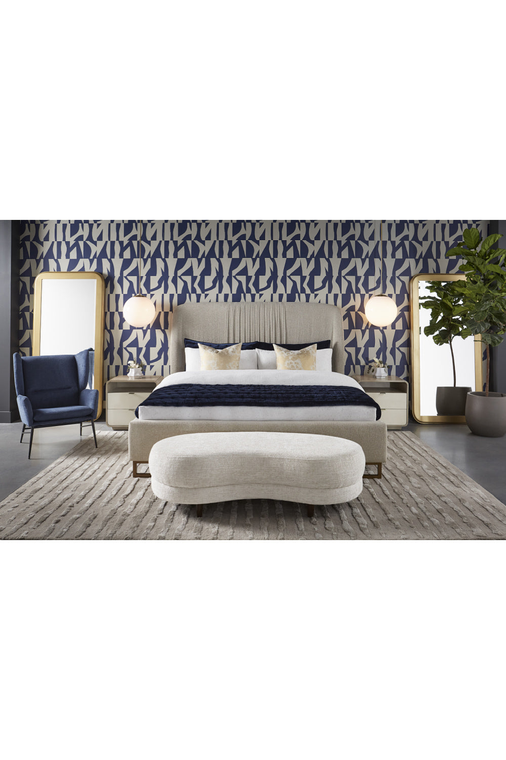 Cream Acacia 2-Drawer Nightstand by Splendido Kayden, alternate view 10