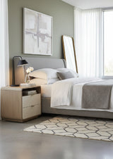 Cream Acacia 2-Drawer Nightstand by Splendido Kayden, alternate view 2