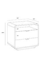 Cream Acacia 2-Drawer Nightstand by Splendido Kayden, alternate view 14
