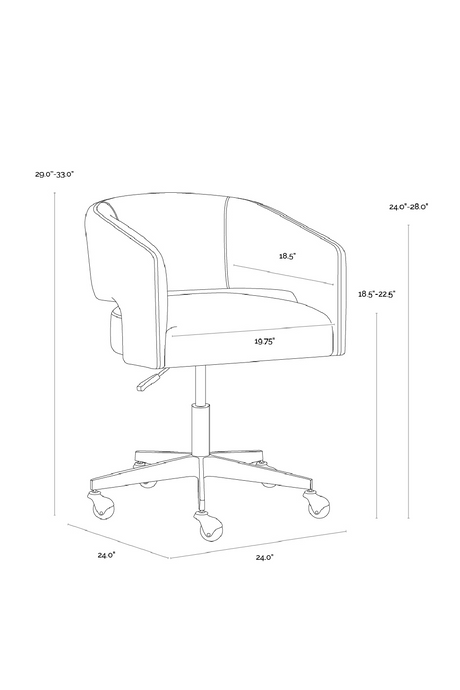 Cutout Back Office Chair by Splendido Claren Accent Chair, alternate view 9