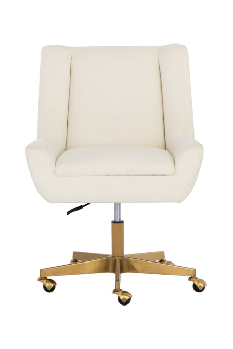 White Upholstered Office Chair by Splendido Mirian, alternate view 3