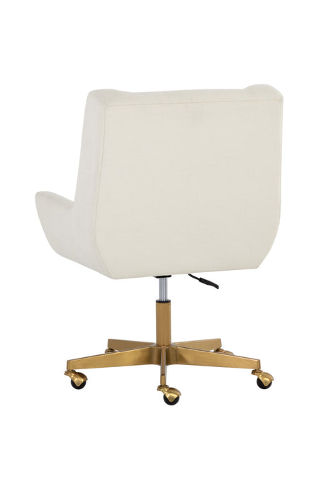 White Upholstered Office Chair by Splendido Mirian, alternate view 4