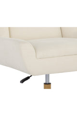 White Upholstered Office Chair by Splendido Mirian, alternate view 6