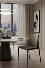 Leather Look Stackable Dining Chair by Splendido Renee, alternate view 2