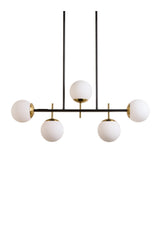 Frosted Glass Spheres Chandelier by Splendido Keiley, alternate view 3