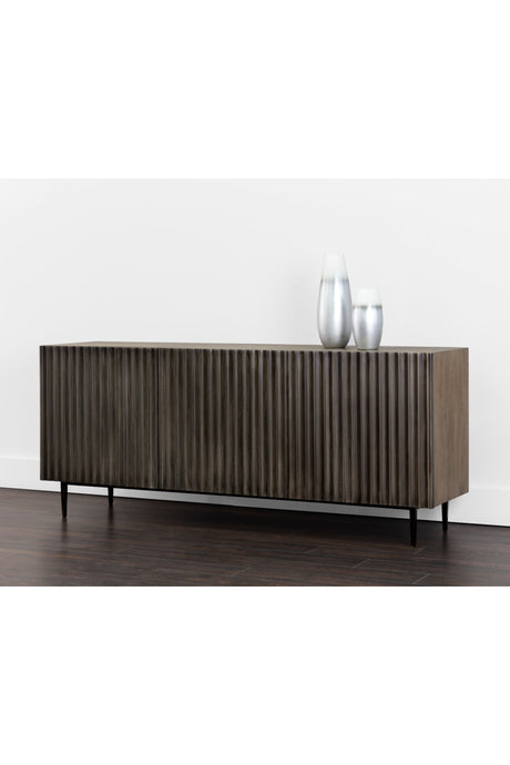 Taupe Fluted Wood Sideboard by Splendido Carlin, alternate view 12