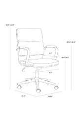 Gold Frame Upholstered Office Chair by Splendido Kleo, alternate view 28
