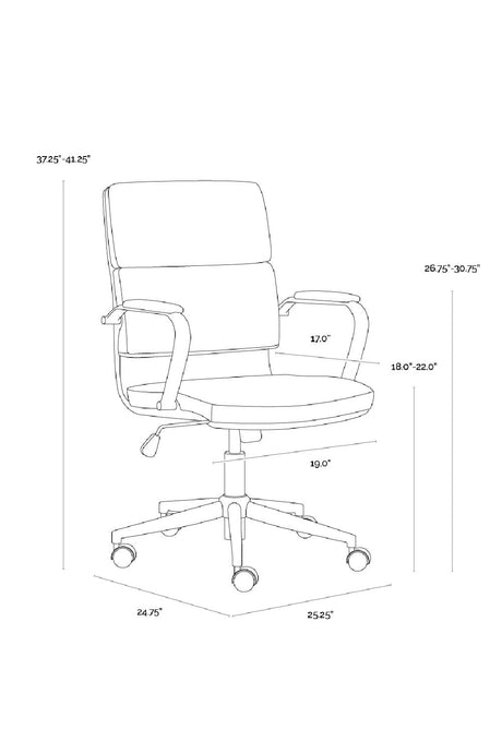 Gold Frame Upholstered Office Chair by Splendido Kleo, alternate view 28