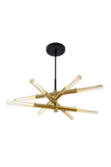 Gold Tubes Chandelier by Splendido Spira