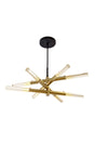 Gold Tubes Chandelier by Splendido Spira