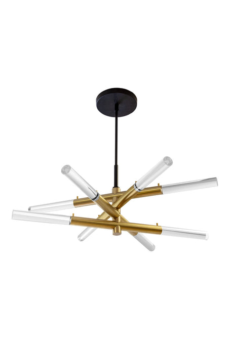 Gold Tubes Chandelier by Splendido Spira, alternate view 3