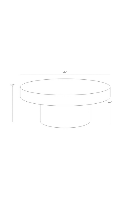 Black Concrete Indoor/Outdoor Coffee Table by Splendido Brando, alternate view 5