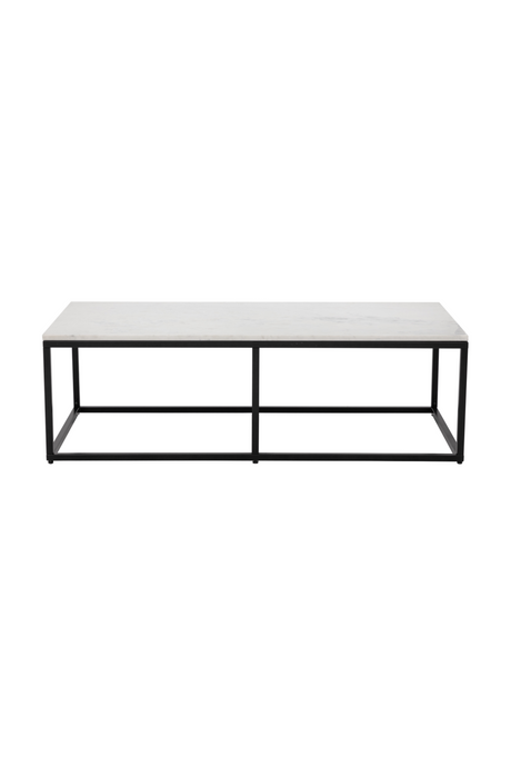 White Polished Marble Coffee Table by Splendido Ellery