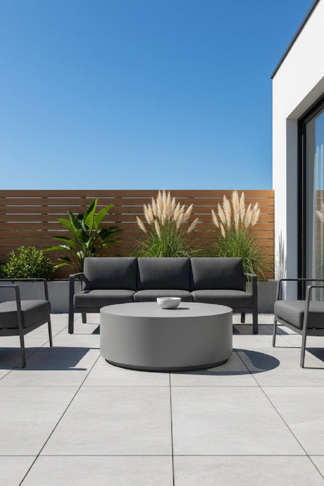 Minimalist Concrete Outdoor Coffee Table by Splendido Perfetti, alternate view 2